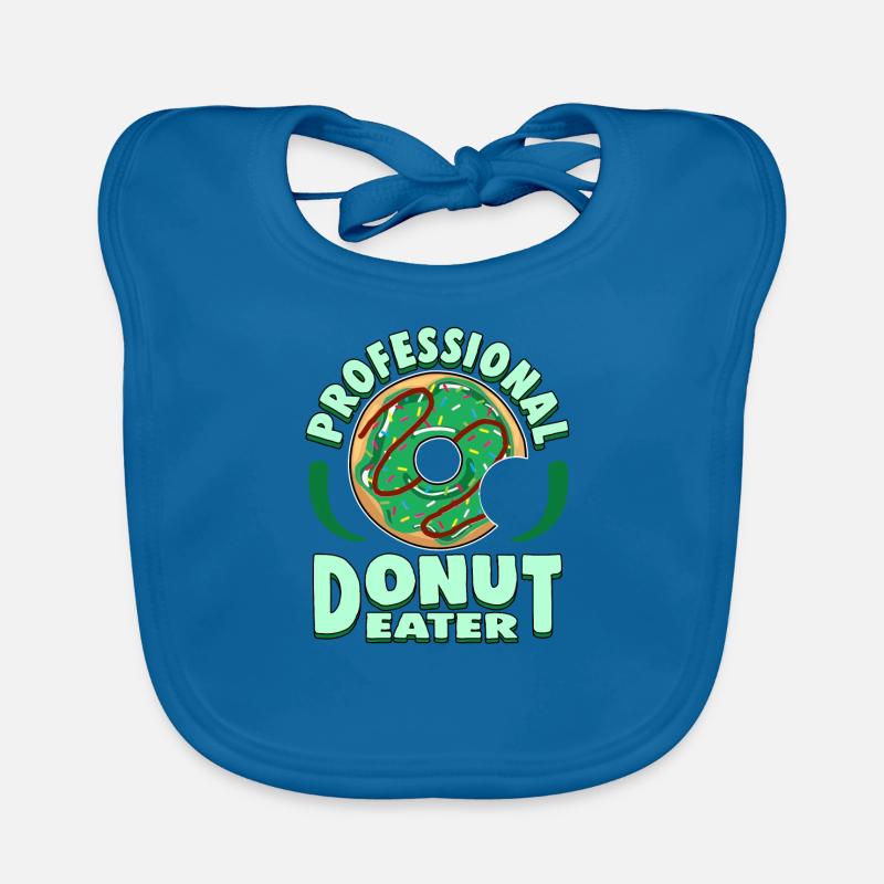 Cooles Donut Shirt 'Professional Donut Eater' Baby Bio-Lätzchen