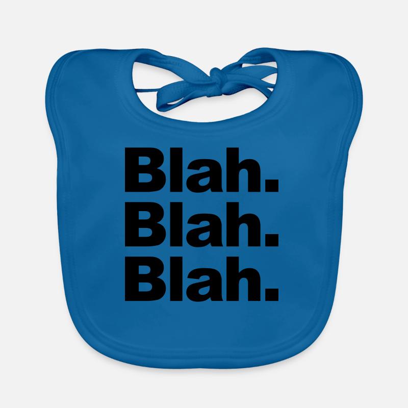 Blah. Blah. Blah. - Bavoir bio Bébé - bleu paon