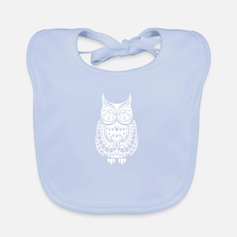 Pattern Owl Organic Baby Bibs