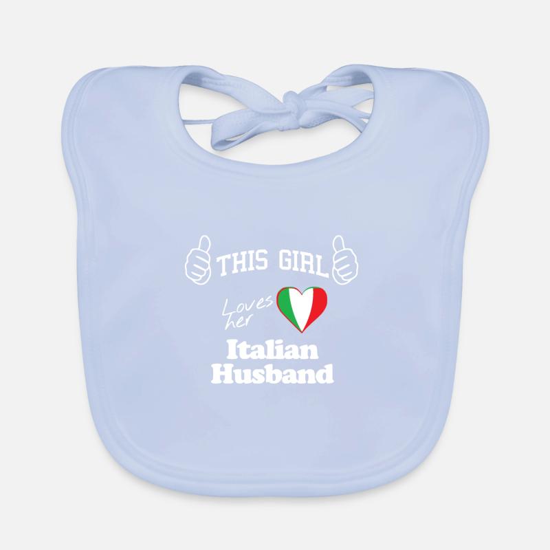 Italien Italia Ehemann Ehefrau Herz Geschenk Baby Bio-Lätzchen