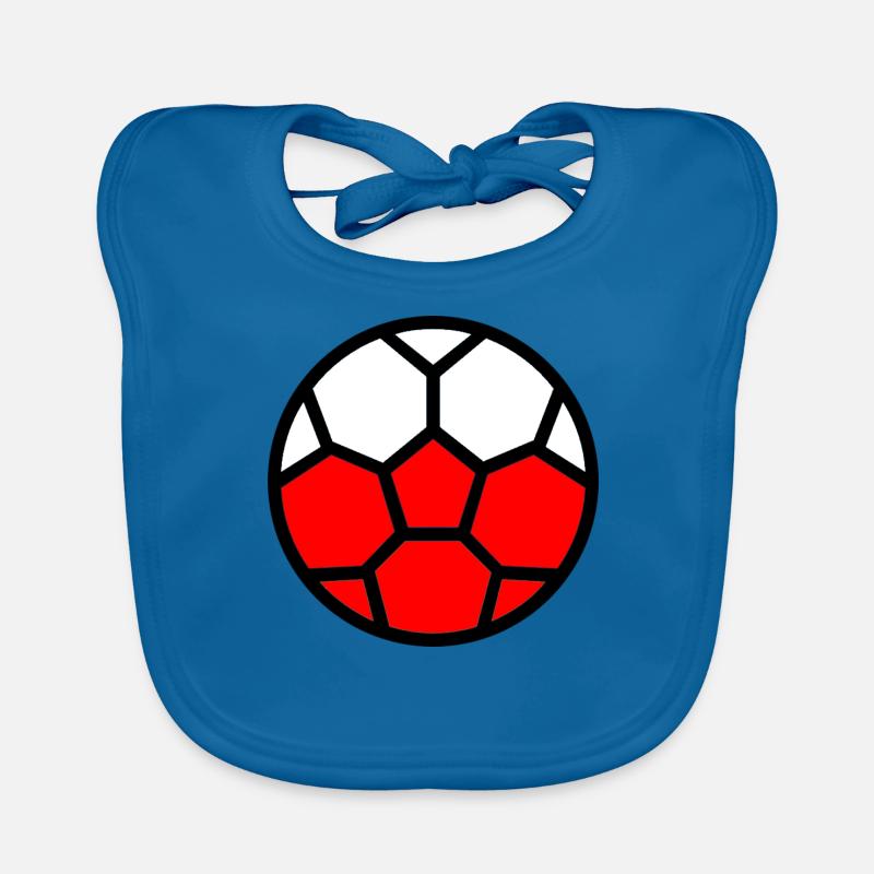  Drapeau Pologne Coupe du monde Bavoir bio Bébé