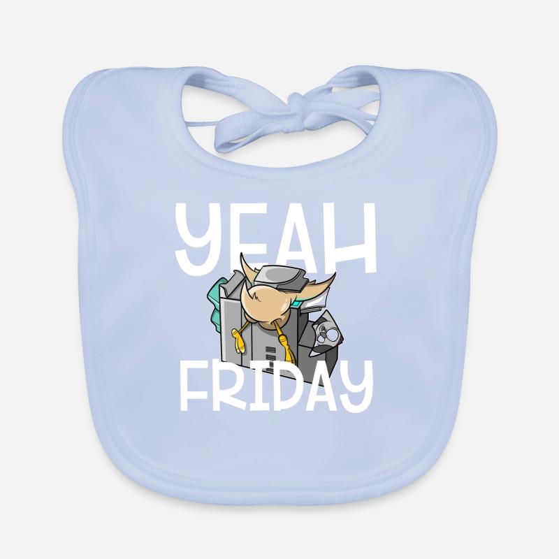 Yeah Friday - endlich Freitag Baby Bio-Lätzchen