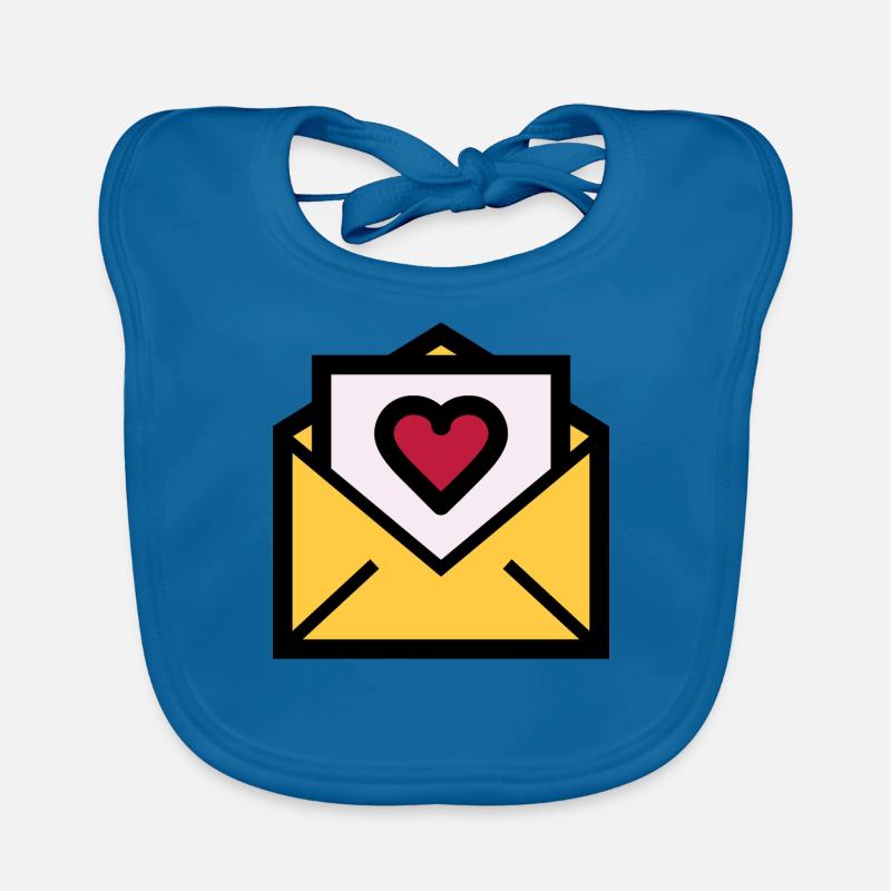 Lettre d'amour pour la Saint Valentin Bavoir bio Bébé