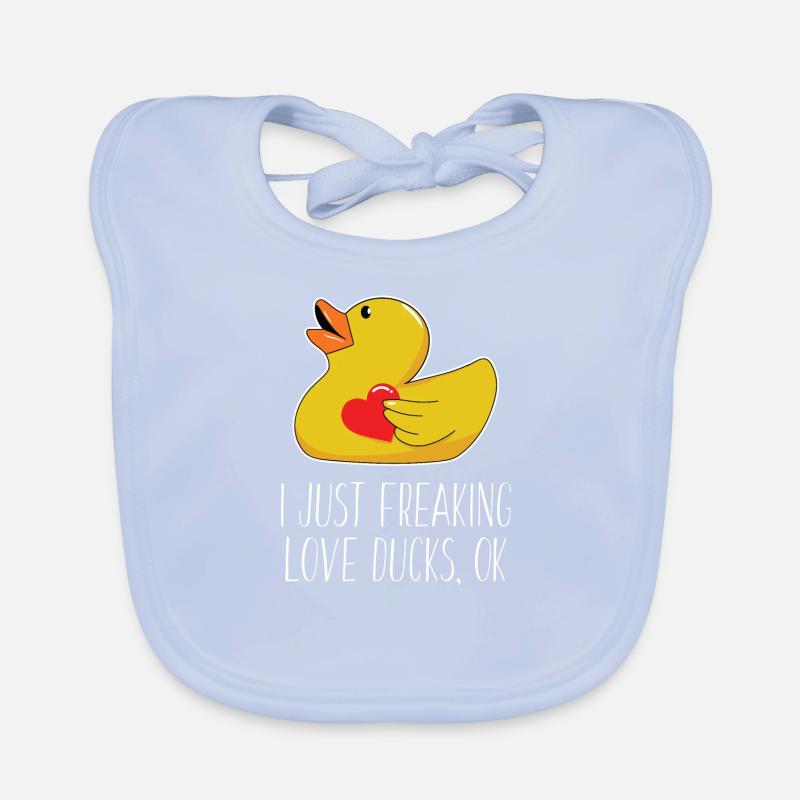 Duck - Squeak duck - Bath duck - I love ducks Organic Baby Bibs