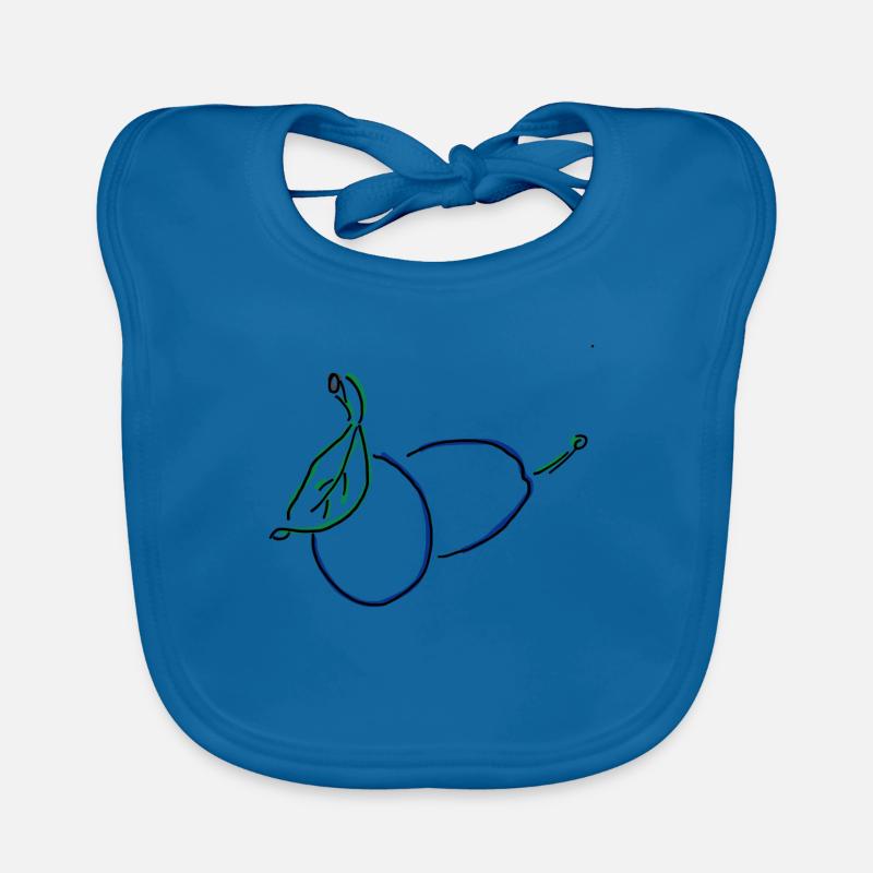 Prune - Bavoir bio Bébé - bleu paon