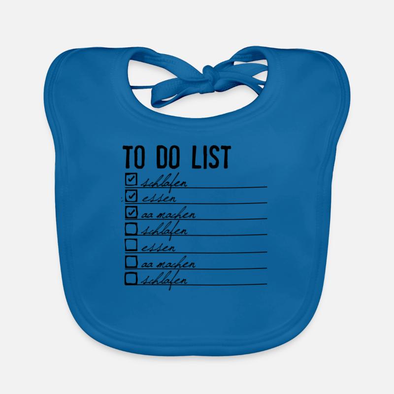 to-do-list bébé - Bavoir bio Bébé - bleu paon