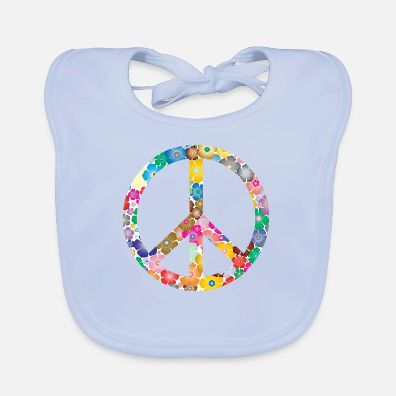 Peace Flower Cadeau d’idée Bavoir bio Bébé