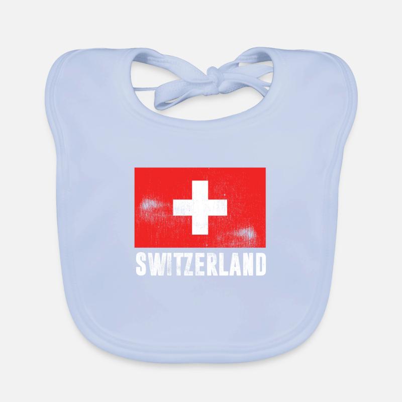 Drapeau suisse drapeau suisse vintage rétro Bavoir bio Bébé
