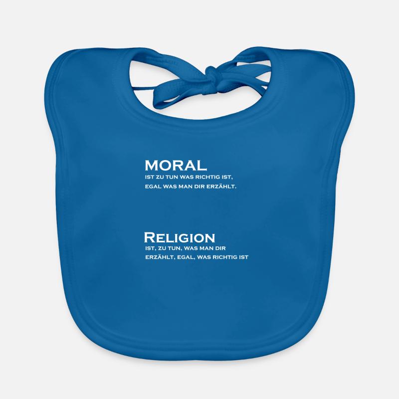 Moral vs Religion Baby Bio-Lätzchen
