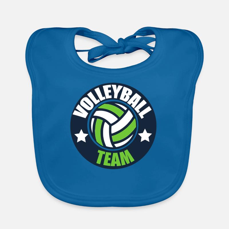 Volleyball team emblem team Organic Baby Bibs