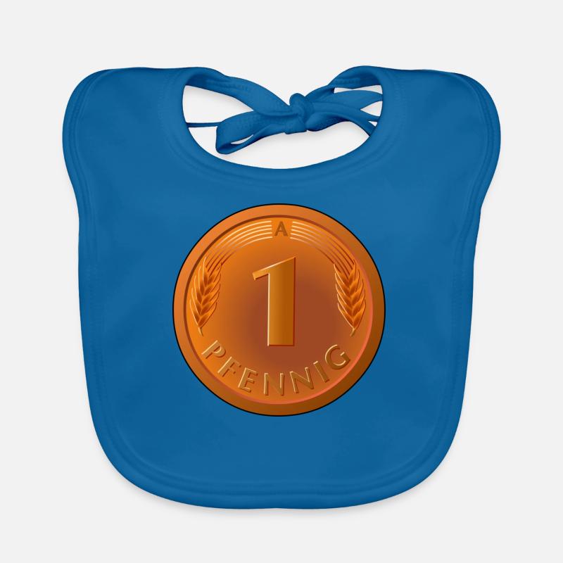 Pfennig - Baby Bio-Lätzchen - Pfauenblau