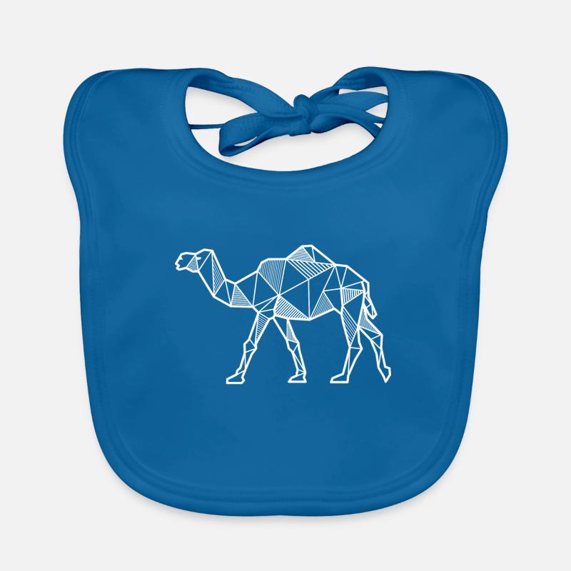 Kamel geometrisch Geschenk Hipster modern linien - Baby Bio-Lätzchen - Pfauenblau