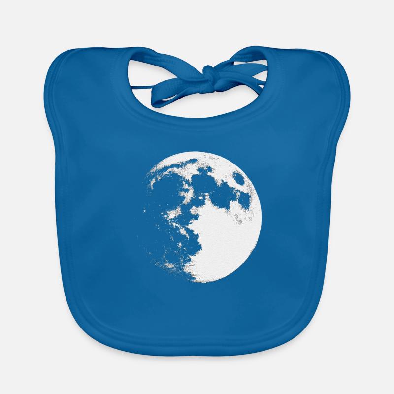 Moon sketch drawing Organic Baby Bibs