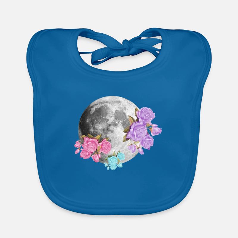 Lune fleurs esthétiques Bavoir bio Bébé
