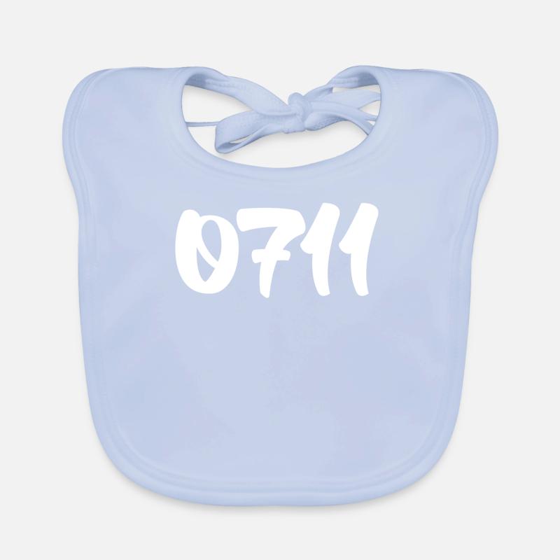 0711 Stuttgart Shirt Geschenk Geschenkidee Baby Bio-Lätzchen