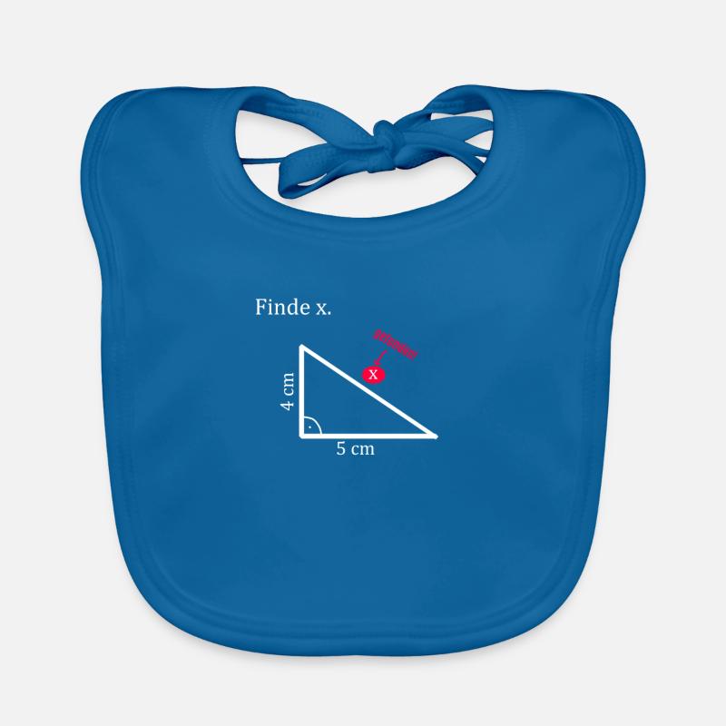 Find x Math Triangle Organic Baby Bibs