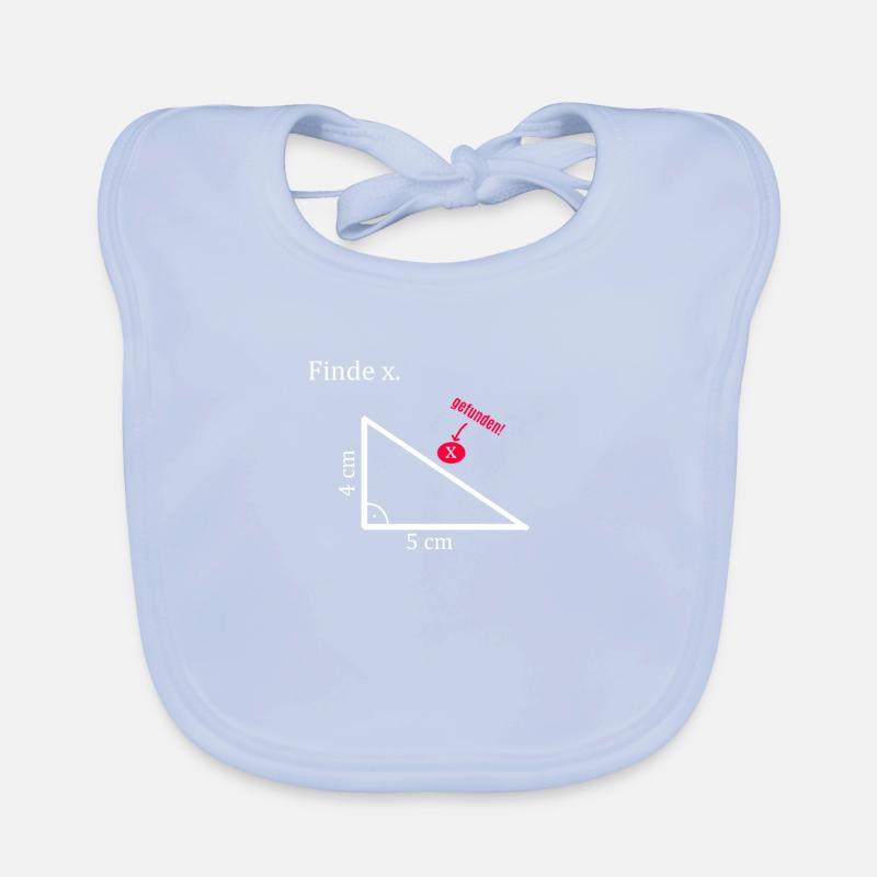 Find x Math Triangle Organic Baby Bibs