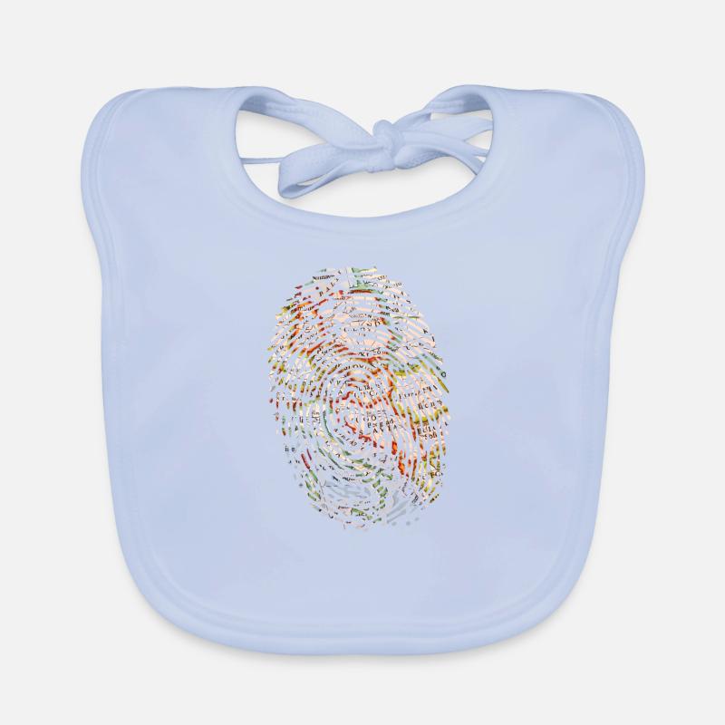 Fingerprint map Organic Baby Bibs