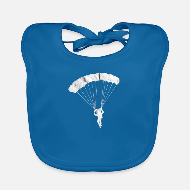 Skydive - Bavoir bio Bébé - bleu paon