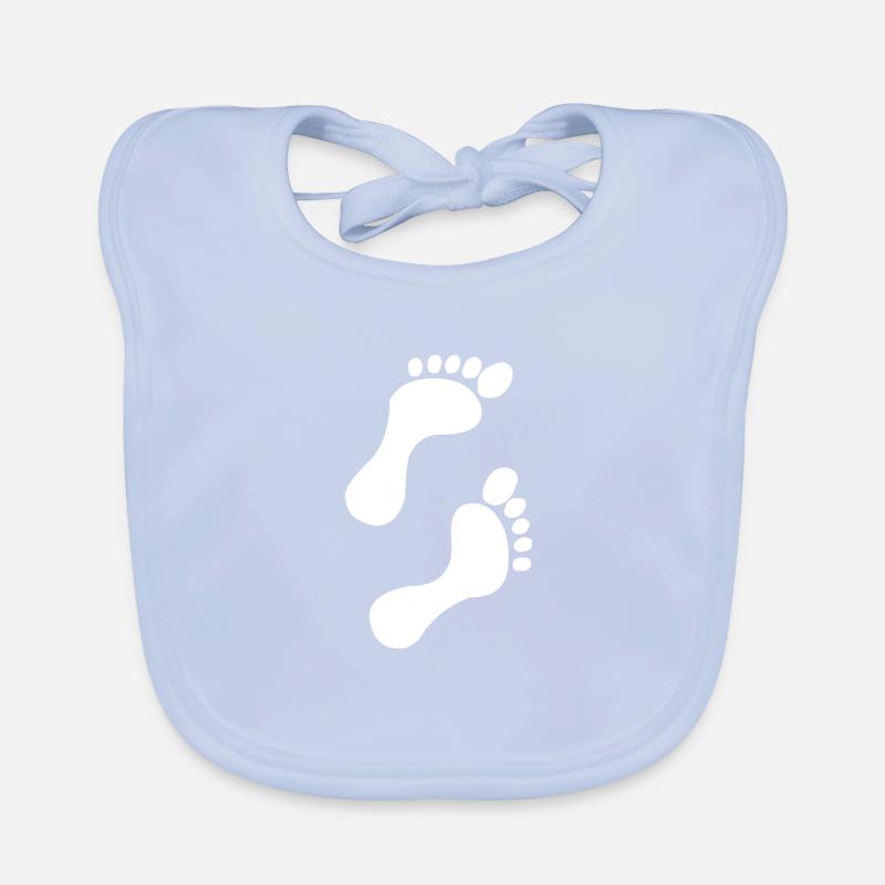 Füße white Baby Bio-Lätzchen