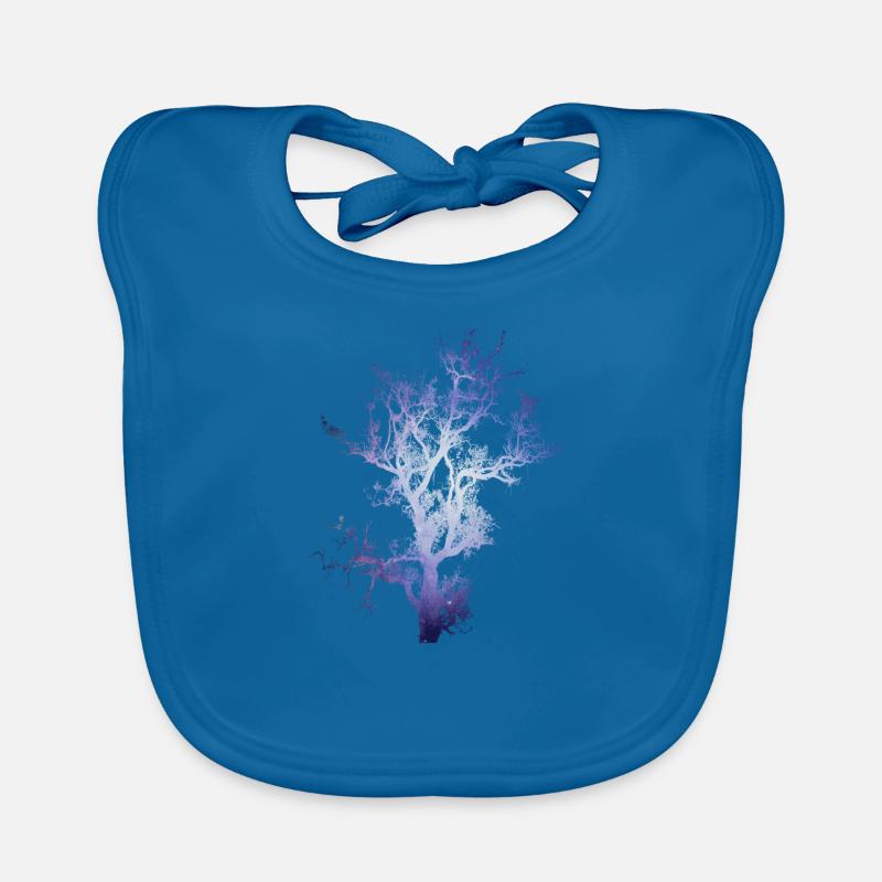 Space tree Organic Baby Bibs