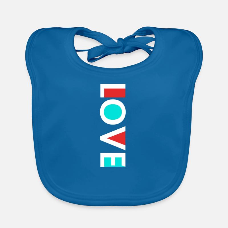 Création de logo Love Text - Blanc Bavoir bio Bébé