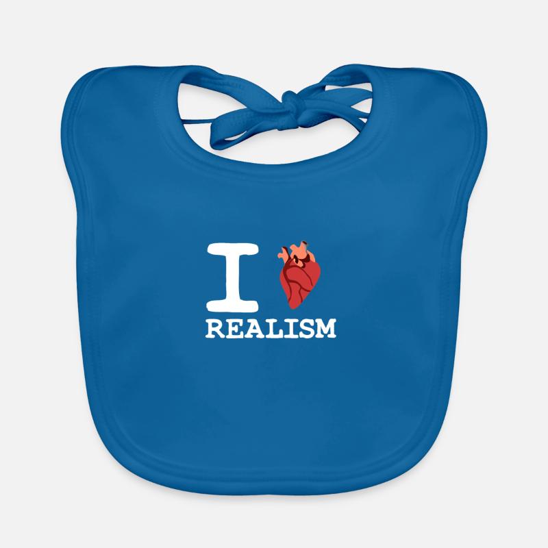 LOVE REALISM coeur orgue - Bavoir bio Bébé - bleu paon