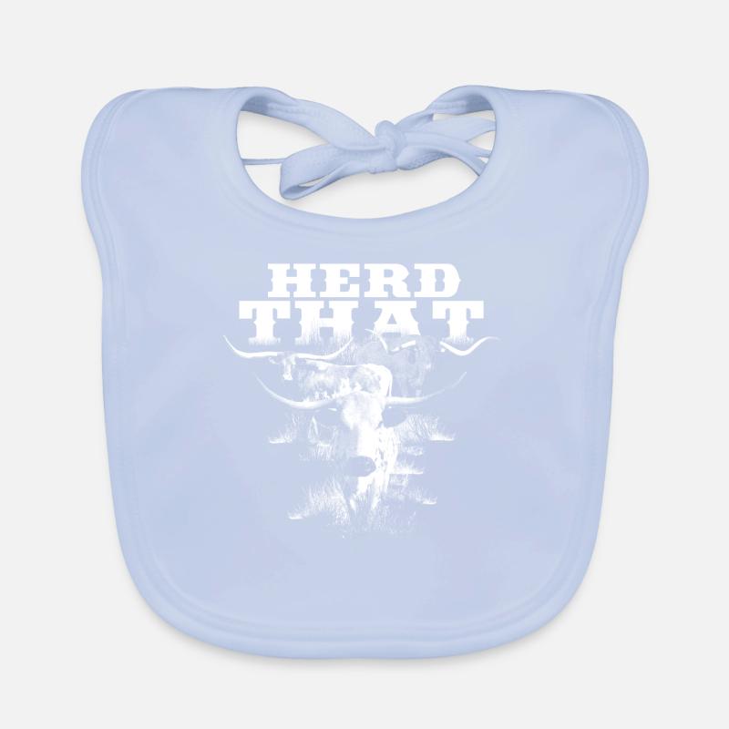Herd That Longhorns - farmer Farmer Bauer Organic Baby Bibs