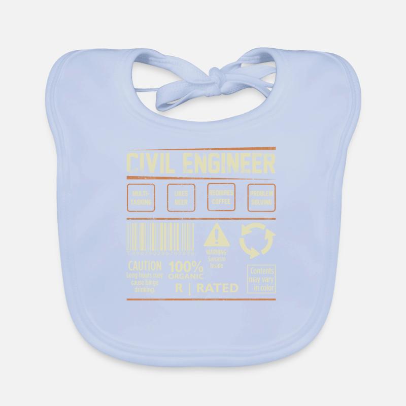 Civil engineer architect Organic Baby Bibs
