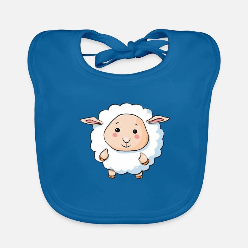 Süßes Lamm. Eine tolle Geschenkidee. Baby Bio-Lätzchen