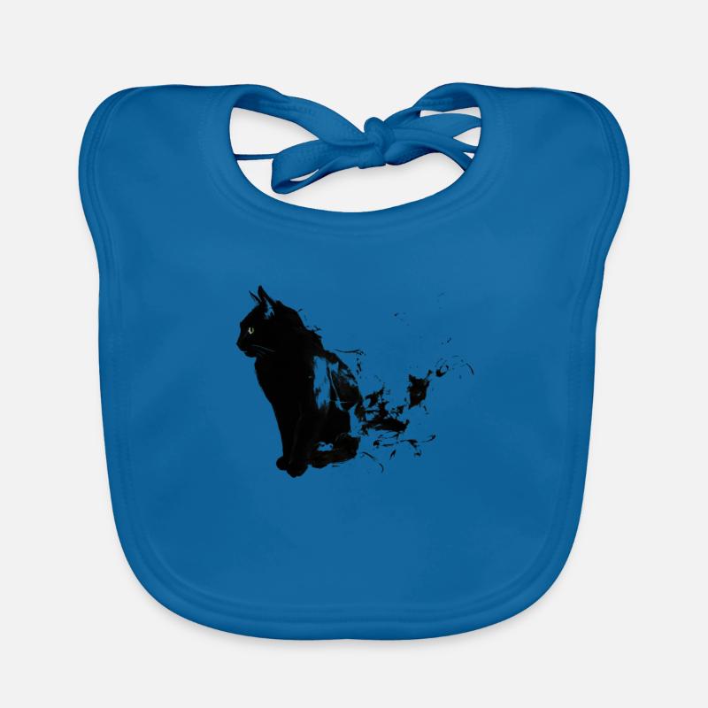 Katze Rauch (Geschenkidee, Geschenk, Idee) Baby Bio-Lätzchen