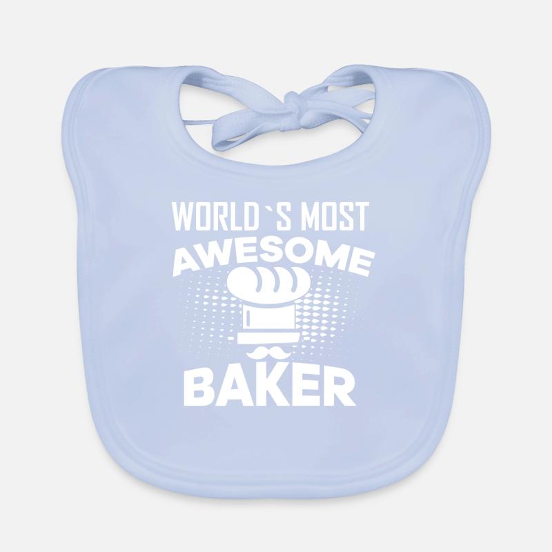 Baker baking bakery cake gift kitchen Organic Baby Bibs