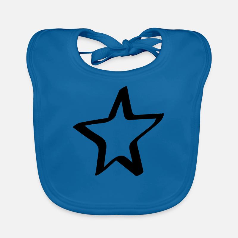 Comic Stern/Sterne - gemalt, gezeichnet, Comicstil Baby Bio-Lätzchen