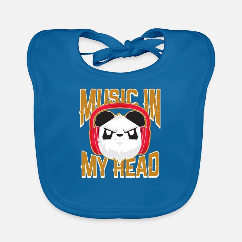 Musik Panda Kopfhörer Baby Bio-Lätzchen