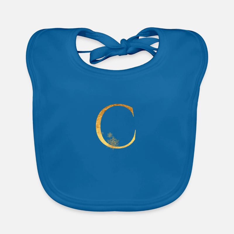 Initial letter C Organic Baby Bibs