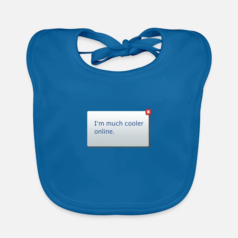 I m much cooler online Funny saying gift Organic Baby Bibs
