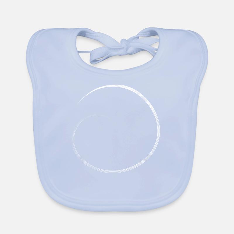 Gift white circle Organic Baby Bibs