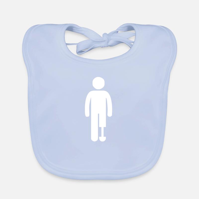 Mann mit Holzbein Baby Bio-Lätzchen