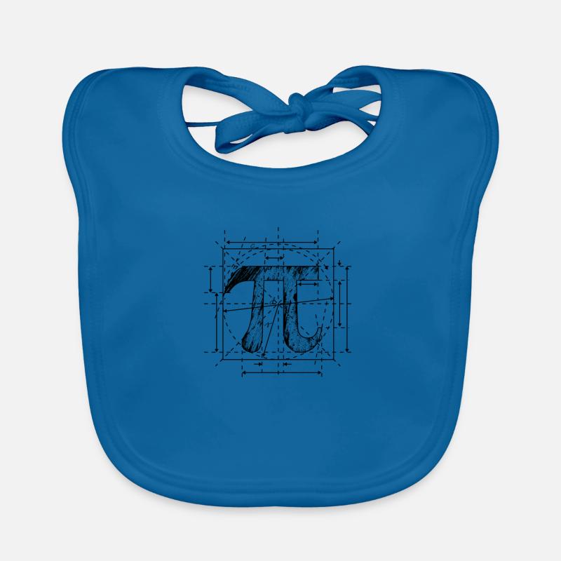 Pi symbol sketch mathematician gift Organic Baby Bibs