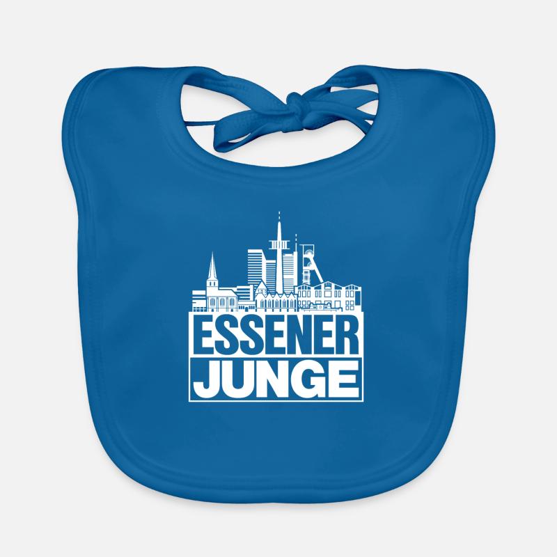 Essener Junge Weiss Essen Silhouette Geschenk Baby Bio-Lätzchen