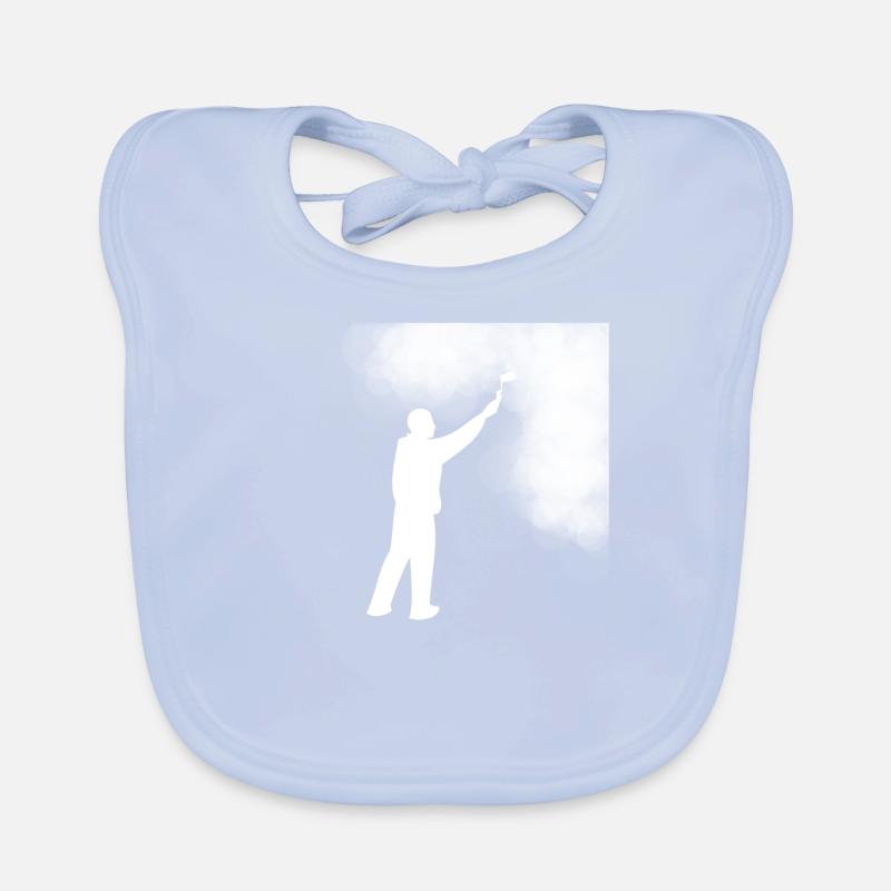 A painter with white color Organic Baby Bibs