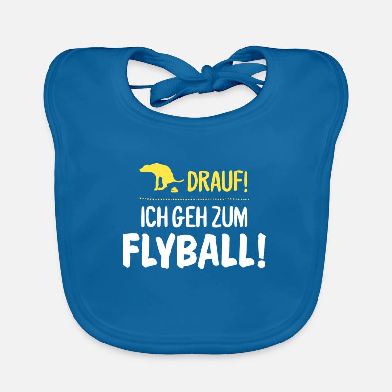Lustiger Spruch Hunde Flyball Geschenk Baby Bio-Lätzchen