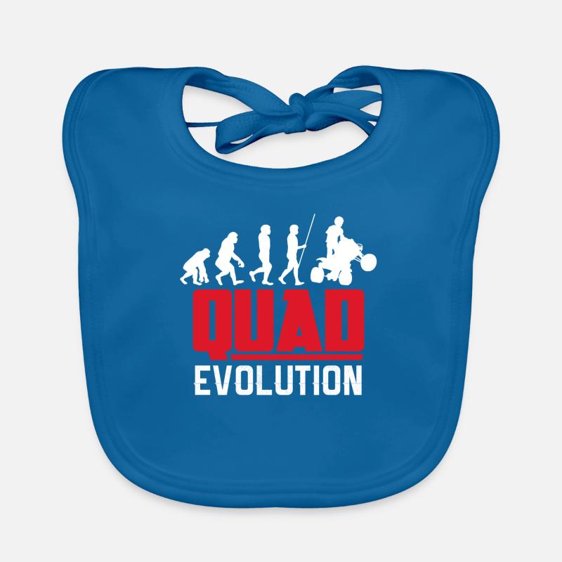 Quad Evolution - Baby Bio-Lätzchen - Pfauenblau