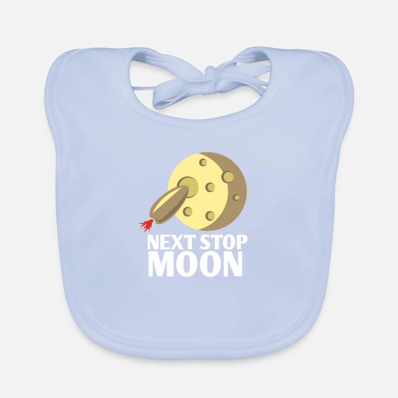 Next stop Moon Next stop moon MOON LANDING Organic Baby Bibs