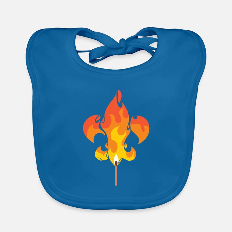 Boy Scout Lily Fleur De Lis Campfire Gift Organic Baby Bibs
