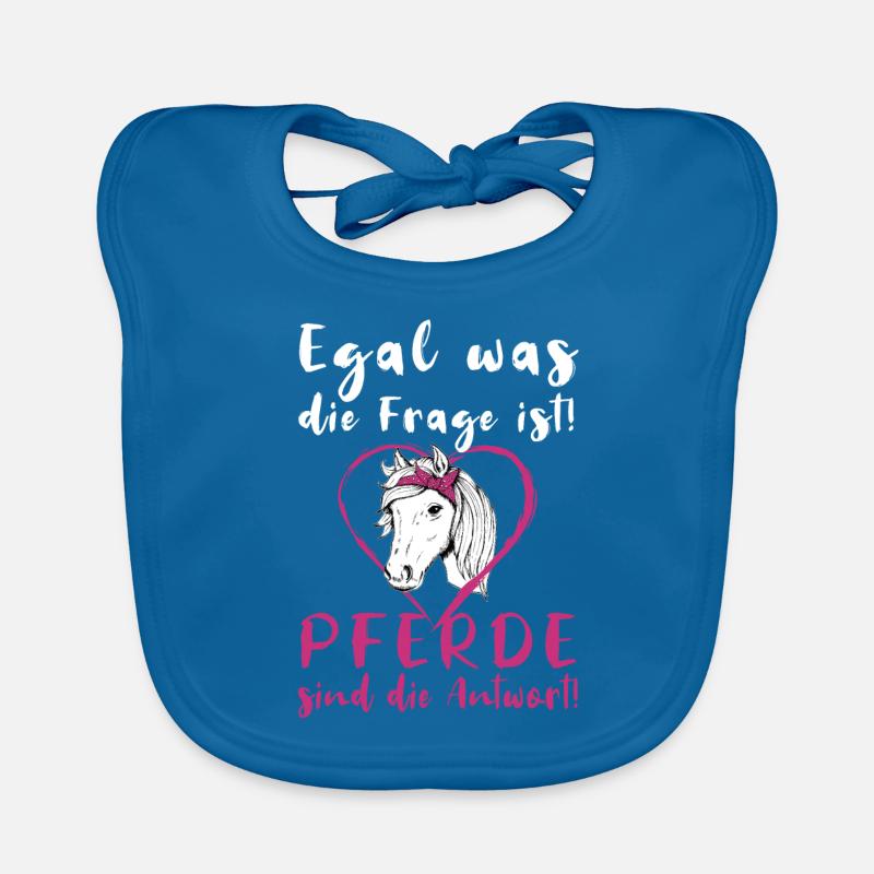 Pferde Reiterin Lustiger Spruch Baby Bio-Lätzchen