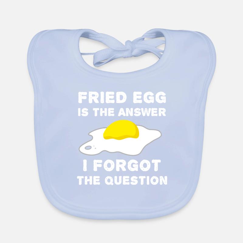 Fried Egg Funny Organic Baby Bibs