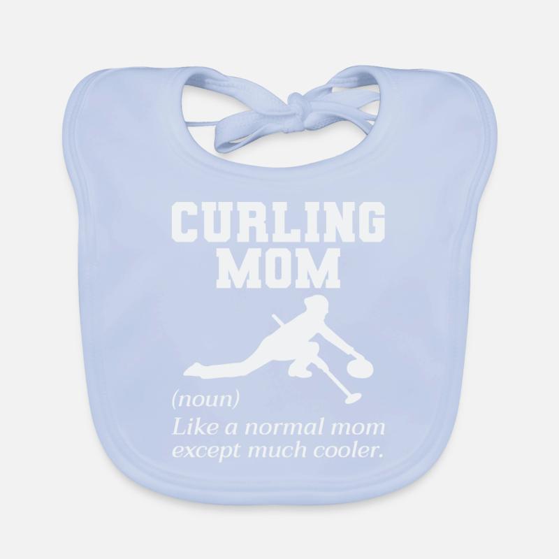 Curling Mama Winter Eissport Curler Muttertag Baby Bio-Lätzchen