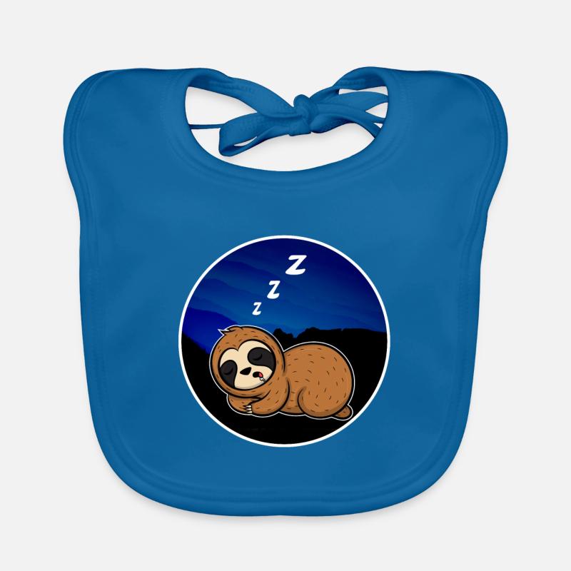 Panda sleeping zZz Geschenkidee Geschenk Baby Bio-Lätzchen