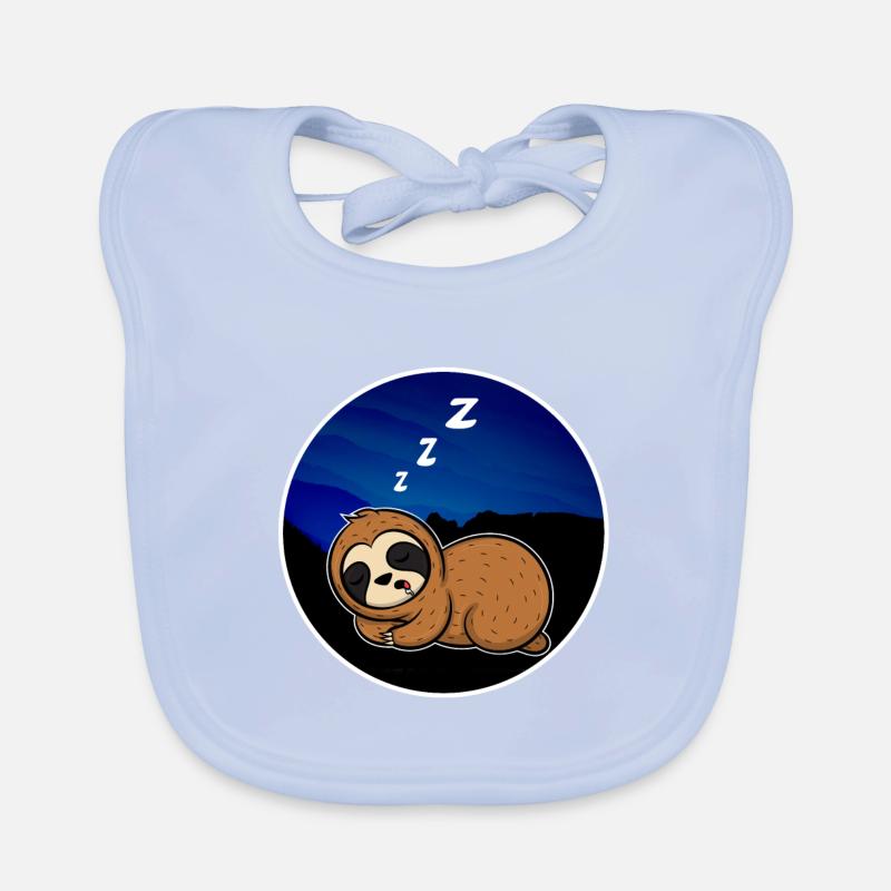 Panda sleeping zZz Geschenkidee Geschenk Baby Bio-Lätzchen